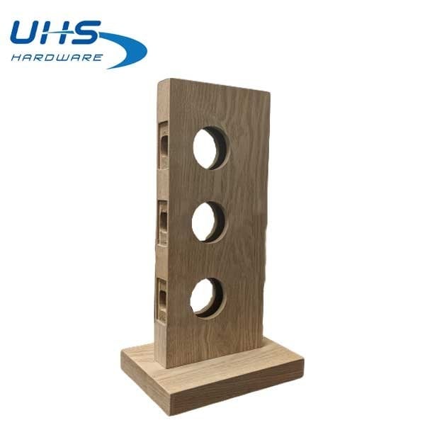 Uhs Hardware UHS ServiceLock Display with 3 Holes Natural Wood